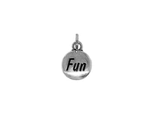 Load image into Gallery viewer, 1 pc Sterling Silver Domed Message Charms 11 x 15 x 3mm, 2mm hole, Choose Charm - SSMC