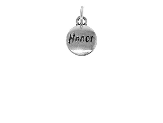 1 pc Sterling Silver Domed Message Charms 11 x 15 x 3mm, 2mm hole, Choose Charm - SSMC