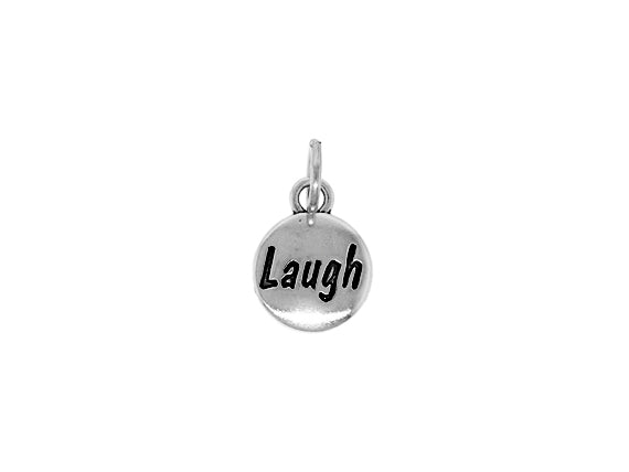 1 pc Sterling Silver Domed Message Charms 11 x 15 x 3mm, 2mm hole, Choose Charm - SSMC
