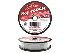 30 Feet - Soft Touch .010 inch 7 Strand Wire  White - BeadPrism