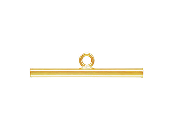14K Gold Filled Toggle Clasps 15mm Round Smooth, 24mm Bar, 24x15mm Flat Round Toggle Clasp for Necklace and Jewelry Making - 1 Set - TCG24-1P - BeadPrism