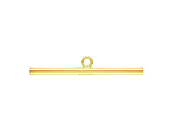 14K Gold Filled Toggle Clasps 20mm Round Smooth, 31mm Bar, 31x20mm Flat Round Toggle Clasp for Necklace and Jewelry Making - 1 Set - TCG25-1P - BeadPrism
