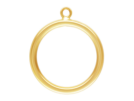 14K Gold Filled Toggle Clasps 20mm Round Smooth, 31mm Bar, 31x20mm Flat Round Toggle Clasp for Necklace and Jewelry Making - 1 Set - TCG25-1P - BeadPrism