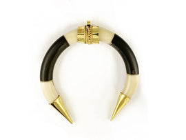 Natural Bone Crescent moon Pendant 3