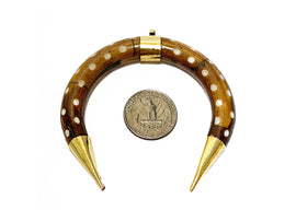 Crescent Moon Pendant Natural Bone 3