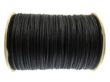 Supreme Waxed Cotton Cord 1mm Round Black 150 Yards