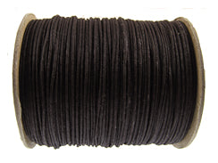 Supreme Waxed Cotton Cord 1mm Round Brown 250 Yards - BeadPrism