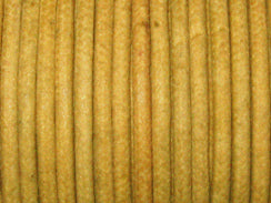 Waxed Cotton Cord 1mm Round Khaki 100 Meter or 328 feets - BeadPrism