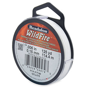125 Yards - Frost Wildfire .15mm 10LB Test Braided Beading Thread Spool - BeadPrism