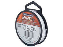 Load image into Gallery viewer, 50 Yards - Frost Wildfire .15mm 10LB Test Braided Beading Thread Spool - BeadPrism