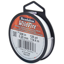 Load image into Gallery viewer, 125 Yards - Frost Wildfire .20mm 12LB Test Braided Beading Thread Spool - BeadPrism