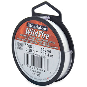 125 Yards - Frost Wildfire .20mm 12LB Test Braided Beading Thread Spool - BeadPrism