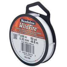 Load image into Gallery viewer, 50 Yards - Frost Wildfire .20mm 12LB Test Braided Beading Thread Spool - BeadPrism