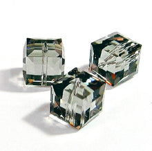 Load image into Gallery viewer, Wholesale Genuine Swarovski 5601 4mm Black Diamond Cube Beads, Choose Package Size - BeadPrism