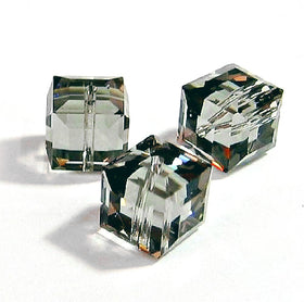Wholesale Genuine Swarovski 5601 4mm Black Diamond Cube Beads, Choose Package Size - BeadPrism