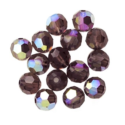 Swarovski 5000 Round Crystal Faceted Beads Burgundy AB | 4mm | Small & Wholesale Packs - BeadPrism