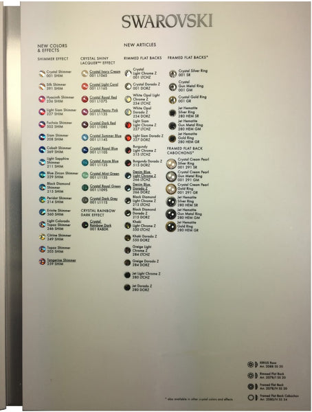 Swarovski Create Your Style Flat Backs Color Chart - BeadPrism
