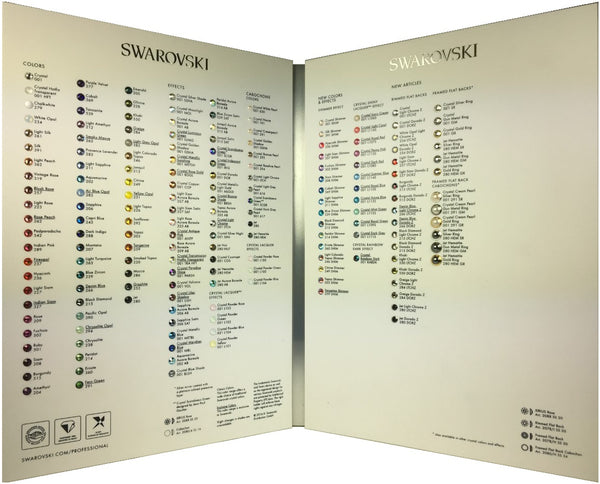 Swarovski Create Your Style Flat Backs Color Chart - BeadPrism
