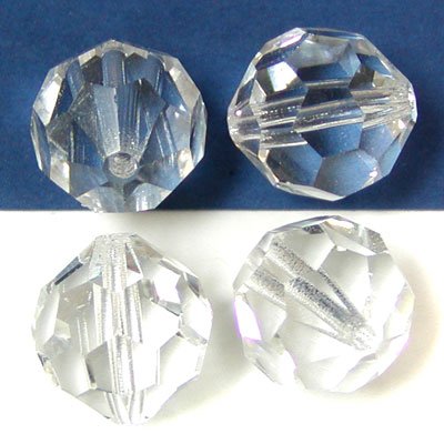 Swarovski 5000 Round Crystal Faceted Beads Crystal | 10mm | Small & Wholesale Packs - BeadPrism