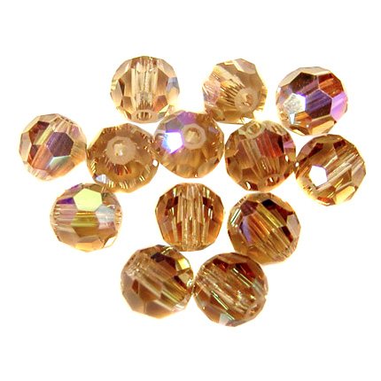 Swarovski 5000 Round Crystal Faceted Beads Crystal Copper | 6mm | Small & Wholesale Packs - BeadPrism