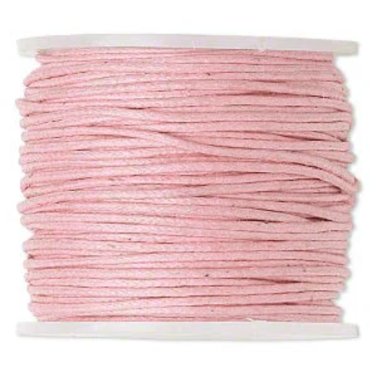 25 Meter 1mm Waxed Cotton Cord Spool, Necklace Wax Cord 1mm, Choose Color
