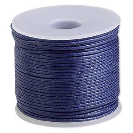 25 Meter 1mm Waxed Cotton Cord Spool, Necklace Wax Cord 1mm, Choose Color
