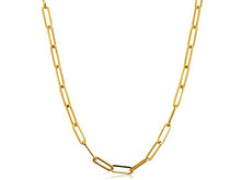 Load image into Gallery viewer, Oval Elongated Link Chain Necklace 14k Gold Filled Paperclip Chain Layering Rectangle Link Chain - BeadPrism