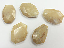 Load image into Gallery viewer, Opal Faceted Focal Slab Beads, 36-39mm Vertical 1mm hole, Gemstones 1, 3, 5 pcs Jaipur Cut - S282A - BeadPrism