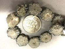 Load image into Gallery viewer, 25% OFF 3 Pc Natural Druzy flower Coin Slice beads, Verticle hole, 15mm approx - SDZ116 - BeadPrism