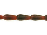 100pc Teardrop Amber Horn Beads, 19x9-5.5mm, 2mm Hole Vintage Tribal Ethnic Bead Strand -HS101A