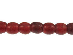 100pc Oval Red Horn Spacer Beads 6mm, 2mm hole, Tribal Ethnic Vintage Horn Bead Strands -BOSR - BeadPrism