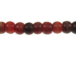 100pc 6mm Round Horn Beads, 2.25mm hole Red Spacer Bead Strands, Tribal Ethnic Vintage Beads - BR6R - BeadPrism