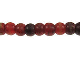 100pc 6mm Round Horn Beads, 2.25mm hole Red Spacer Bead Strands, Tribal Ethnic Vintage Beads - BR6R
