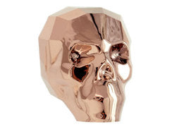 Skull Beads Swarovski Crystal 13mm - 1 pc - Crystal Rose Gold 2X, 1.5mm Hole - 5750-13CLrg2X - BeadPrism