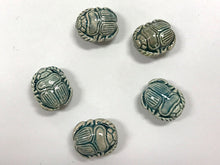 Load image into Gallery viewer, Tiny Raku Scarab Beads 14mm, 1.5mm Hole, 4, 10, 20 Pc lot ation beads, Raku Peruvian Beads - CBS964 - BeadPrism