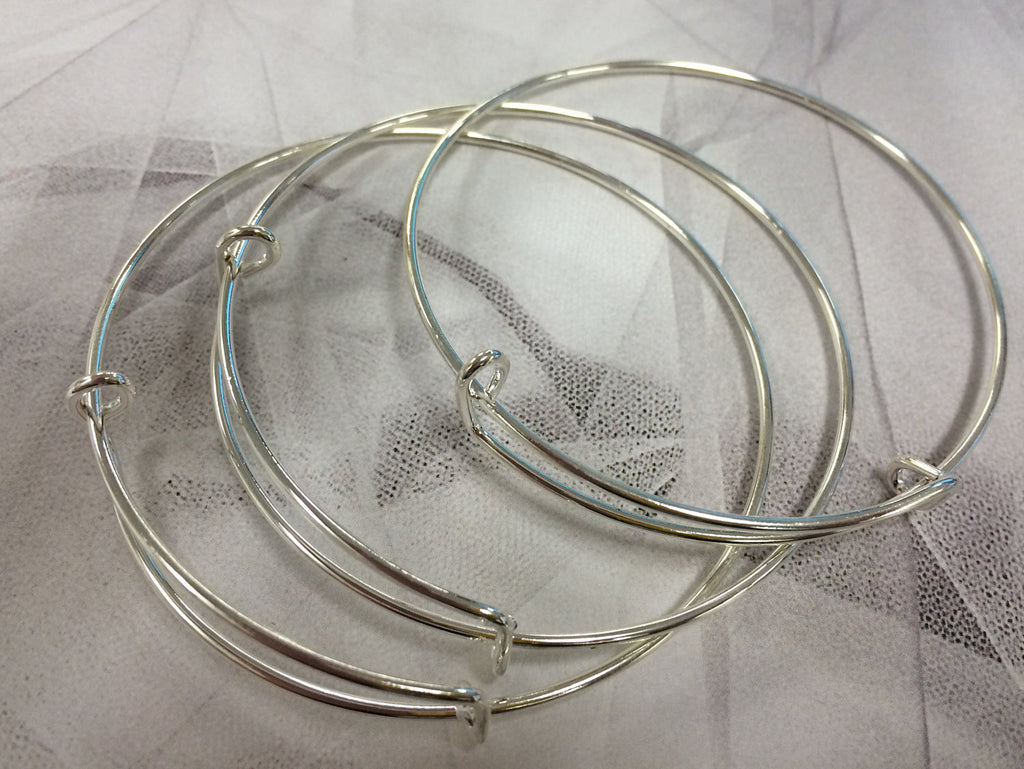 3 Pcs Charm Bracelets, expandable bracelets, adjustable bangle bracelet 3 Pc Choose Color - BanBRA3 - BeadPrism