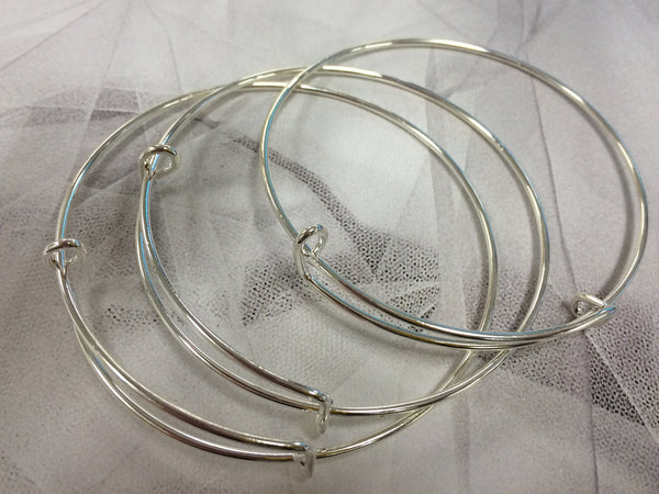 3 Pcs Charm Bracelets, expandable bracelets, adjustable bangle bracelet 3 Pc Choose Color - BanBRA3 - BeadPrism