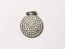 Load image into Gallery viewer, 12mm Disc CZ Pave Pendant, Gold, Rhodium, Gunmetal, Pave Pendants, AAA quality Choose Color - BMP17 - BeadPrism