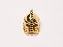 Load image into Gallery viewer, 15mm Knight Bead CZ Pave Pendant, Gold, Rhodium, AAA quality, Horizontal Hole Choose Color - BMP18 - BeadPrism