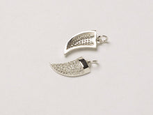 Load image into Gallery viewer, 15mm Horn CZ Pave Pendant, Gold, Rose Gold, Rhodium, Gunmetal, AAA quality Choose Color - BMP25 - BeadPrism