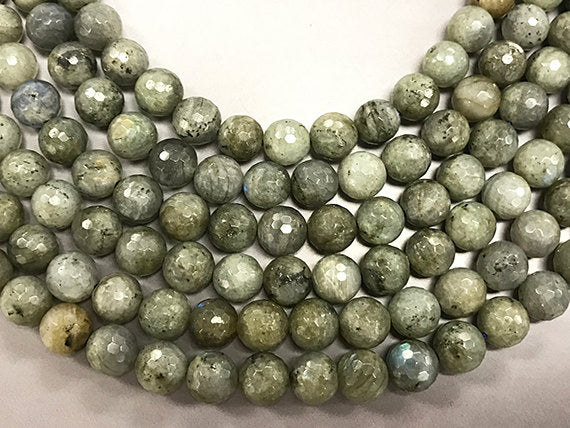 10mm Labradorite Faceted Round Gemstone 38 Beads Strand Full Strand 10mm Gemstone bead Stds - SLB111 - BeadPrism