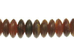 100pc Rondells Amber Horn Beads 10mm, 2.5mm Hole Vintage Tribal Ethnic Bead Strands -HS117a - BeadPrism