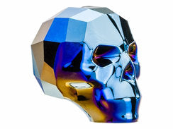 1 pc Skull Beads Swarovski Crystal 13mm Mettalic Blue 2X Crystal Skulls 1.5mm Hole - 5750-13CLmtb2X - BeadPrism