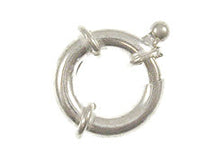 Load image into Gallery viewer, 15mm Spring Ring Clasps 925 Sterling silver 15mm x 3mm - SF913 - BeadPrism