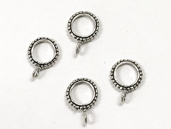 Sterling Silver Large Hole European Bail beads, sterling Silver Bails, 6mm Large Hole, 1 Pc - SF957 - BeadPrism
