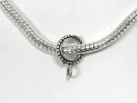 Sterling Silver Large Hole European Bail beads, sterling Silver Bails, 6mm Large Hole, 1 Pc - SF957 - BeadPrism