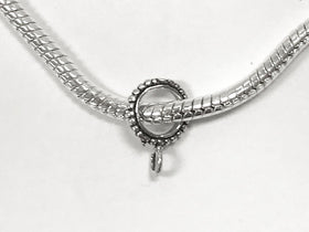 Sterling Silver Large Hole European Bail beads, sterling Silver Bails, 6mm Large Hole, 1 Pc - SF957 - BeadPrism