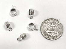 Load image into Gallery viewer, Sterling Silver Large Hole European Bail beads, sterling Silver Bails 8.5mm, 6mm Hole 1 Pc - SF960 - BeadPrism