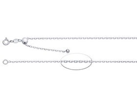 Sterling Silver 22" Adjustable Diamond Cut Cable Chain Necklace 040 Push slider Chains - A22schccd40 - BeadPrism