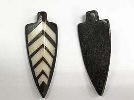 3Pc Batik Bone Arrowhead 2.25